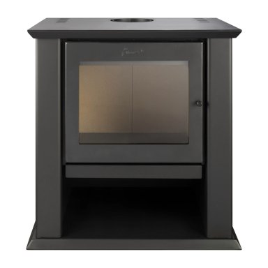 CALEFACTOR A LEÑA AMESTI CLASSIC 500 NEGRO SATINADO - 3
