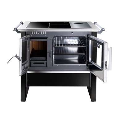 COCINA A LEÑA AMESTI 3 PLATOS ALLEGRA VITROX NEGRA - 2