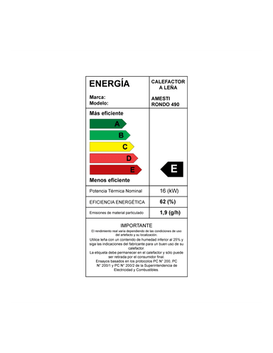 CALEFACTOR A LEÑA AMESTI RONDO 490 - 2