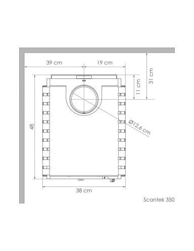 CALEFACTOR A LEÑA AMESTI SCANTEK 350 - 6