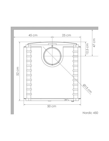 ESTUFA A LEÑA NORDIC 450 + KIT INSTALACION 6' - 6