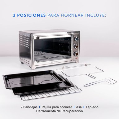 HORNO ELÉCTRICO OVEN MASTER 45 L + CONVECCIÓN Y SPIEDO - 5