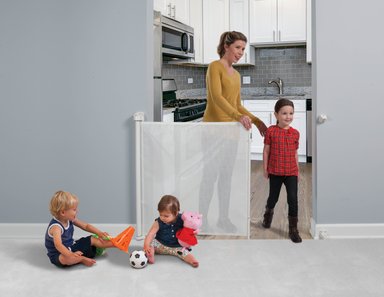 PUERTA DE SEGURIDAD RETRACTIL (ANCHO HASTA 140CM) - KIDCO - BLANCO - 2