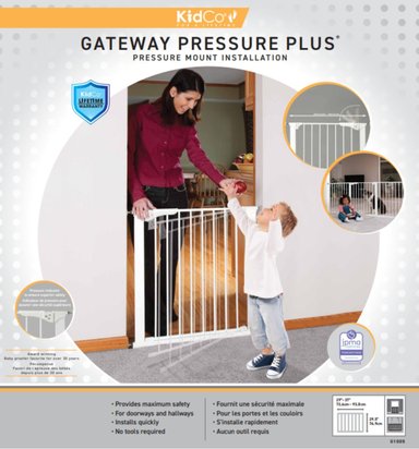 PUERTA SEGURIDAD KIDCO BLANCO A PRESION GATEWAY® PRESSURE PLUS (ANCHO 73.6CM - 93.9CM) - 2