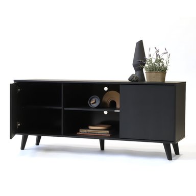 RACK TV MEDULAR ATACAMA NEGRO ALTO BLACK - 4
