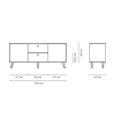 RACK TV MEDULAR ATACAMA NEGRO ALTO BLACK - 6