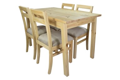 COMEDOR 4 SILLAS CASTILLA TAPIZ BEIGE - 3