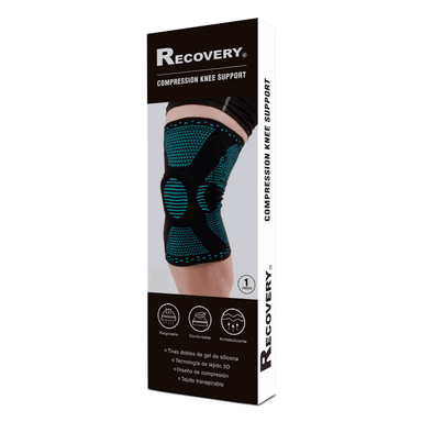 RODILLERA RECOVERY DEPORTIVA ORTOPÉDICA SOPORTE LATERAL ARTRITIS GYM AZUL M - 1