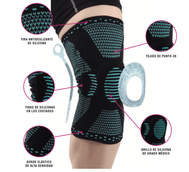 RODILLERA RECOVERY DEPORTIVA ORTOPÉDICA SOPORTE LATERAL ARTRITIS GYM AZUL M - 2
