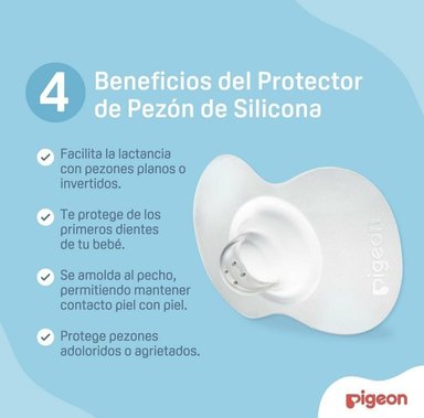 PROTECTOR PIGEON PEZON SILICONA TALLA M 13MM 1 UNIDAD TRANSPARENTE - 5