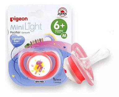 CHUPETE PIGEON ODONTOLÓGICO TAMAÑO M 6+MESES ROSADO - 1