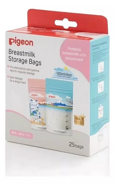 BOLSA DE ALMACENAMIENTO DE LECHE DISEÑO PIGEON 180 ML - 1