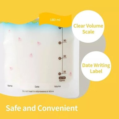 BOLSA DE ALMACENAMIENTO DE LECHE DISEÑO PIGEON 180 ML - 3