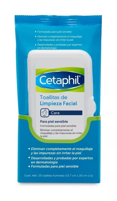 CETAPHIL TOALLITAS DESMAQUILLANTES LIMPIEZA FACIAL  X 25 - 1
