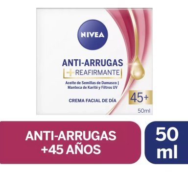 CREMA ROSTRO NIVEA 50 ML ANTIARRUGAS 45+ REAFIRMANTE TIPO PIEL TODO TIPO PIEL - 1