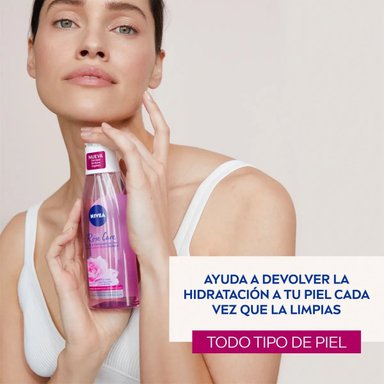 LIMPIADOR ROSTRO NIVEA 1 UNIDAD LECHE & TÓNICO MICELAR 2 EN 1 ROSE CARE 200 ML TODO TIPO PIEL - 2