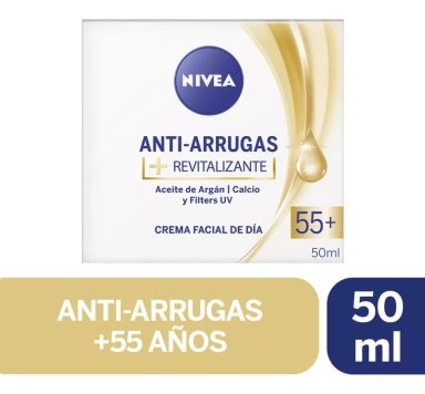 CREMA ROSTRO NIVEA 50 ML ANTIARRUGAS 55+ REVITALIZANTE DÍA/NOCHE TODO TIPO PIEL - 1