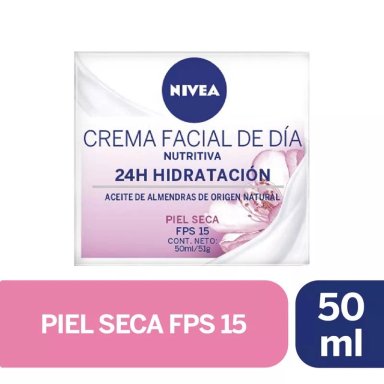 CREMA ROSTRO NIVEA SPF 15 50 ML HIDRATANTE INTENSIVA DÍA TIPO PIEL SECA - 2