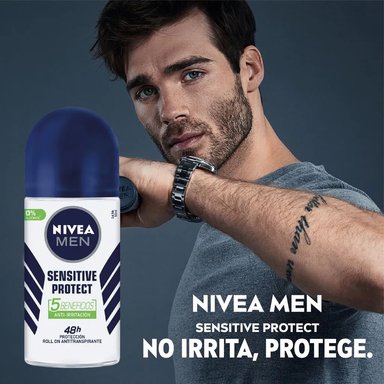 ANTITRANSPIRANTE NIVEA 50ML ROLL ON MEN SENSITIVE PROTECT - 4
