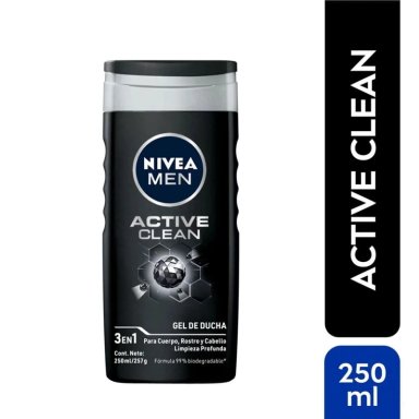 GEL DE DUCHA CORPORAL NIVEA 250 ML ACTIVE CLEAN DEEP - 2