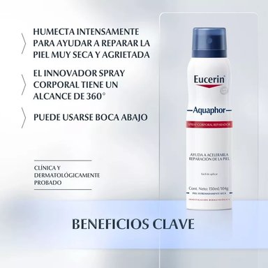 HIDRATANTE CUERPO EUCERIN 150 ML AQUAPHOR SPRAY REPARADOR FRAGANCIA NEUTRO - 2