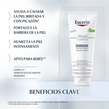 BÁLSAMO CUERPO EUCERIN 400 ML ATOPI CONTROL TEXTURA LIGERA - 2