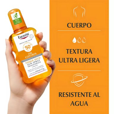 BLOQUEADOR CUERPO EUCERIN 200 ML SPRAY TRANSPARENTE - 3
