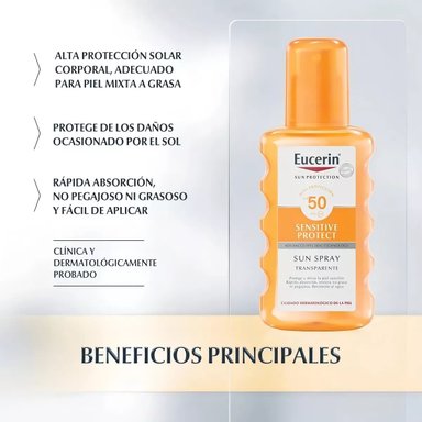 BLOQUEADOR CUERPO EUCERIN 200 ML SPRAY TRANSPARENTE - 6