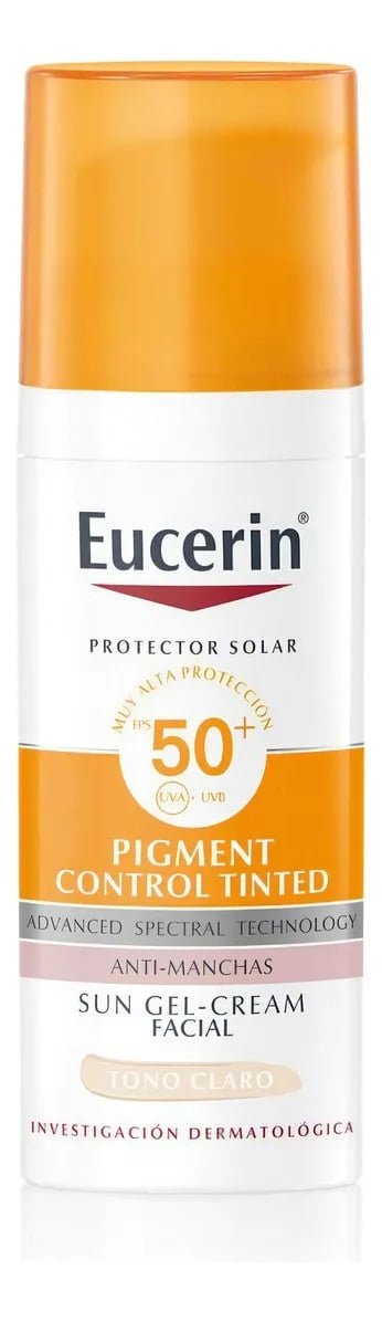 BLOQUEADOR ROSTRO Y CUELLO EUCERIN 50 ML ANTI - MANCHAS PIGMENT CONTROL CLARO - 1