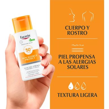 BLOQUEADOR ROSTRO EUCERIN SPF 50 150 ML CREMA ALERGIAS - 3