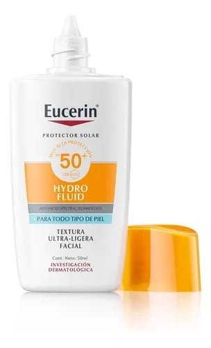 BLOQUEADOR ROSTRO Y CUELLO EUCERIN SPF 50 50 ML HYDRO FLUID - 7