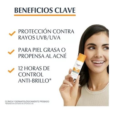 BLOQUEADOR ROSTRO Y CUELLO EUCERIN SPF 50+ 50 ML TOQUE SECO SUN TONO CLARO - 5