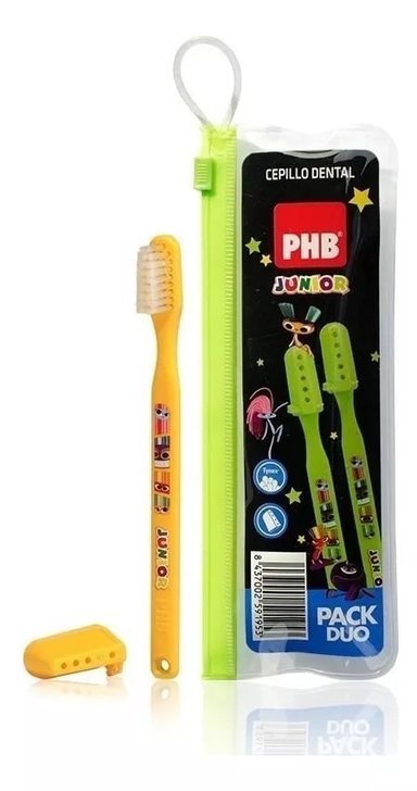 CEPILLO PHB DENTAL JUNIOR PACK X2 + ESTUCHE - 1