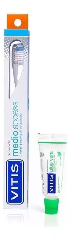 CEPILLO VITIS DIENTES DENTAL MEDIO + MINI PASTA - 2