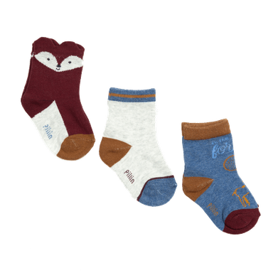 PACK 3 CALCETINES BEBÉ NIÑO MULTICOLOR PILLÍN - 1