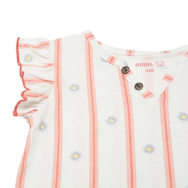 POLERA MANGA CORTA NIÑA PILLÍN PVU607BCO BEBÉ BLANCO - 3