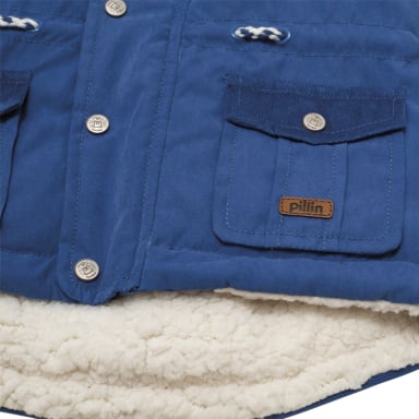 CHAQUETA BEBE  NIÑO AZUL PILLIN - 4