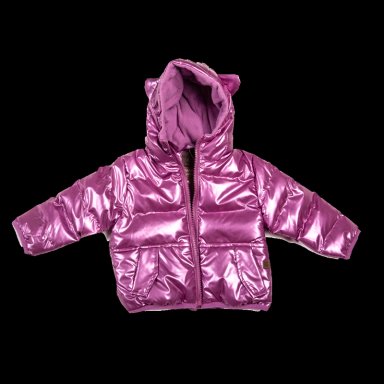 PARKA CON CAPUCHA BEBE  NIÑA VIOLETA PILLIN - 1
