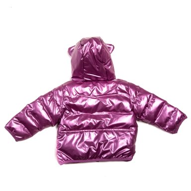 PARKA CON CAPUCHA BEBE  NIÑA VIOLETA PILLIN - 4