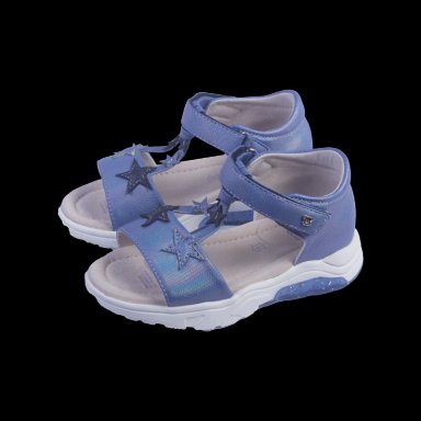 SANDALIAS NIÑA PILLÍN CUERO AZUL - 1