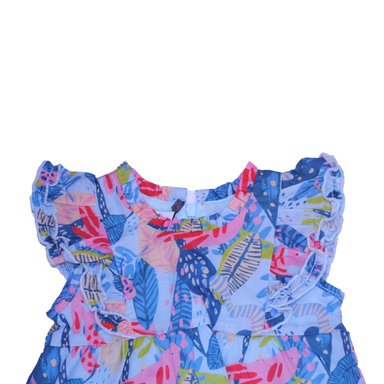 VESTIDO ALGODON NIÑA PILLIN TURQUESA PVW815TUR BEBE - 2