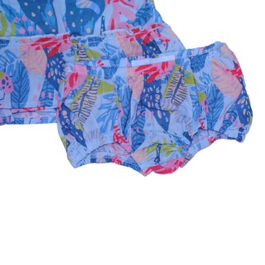 VESTIDO ALGODON NIÑA PILLIN TURQUESA PVW815TUR BEBE - 3