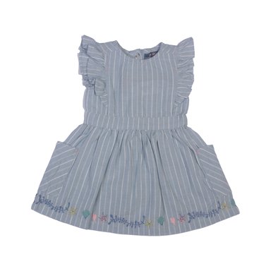 VESTIDO ALGODON NIÑA PILLIN CELESTE PVW739CEL BEBE - 1