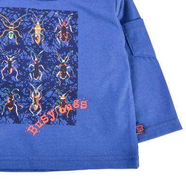 POLERA MANGA LARGA BEBÉ NIÑO AZUL PILLIN - 2