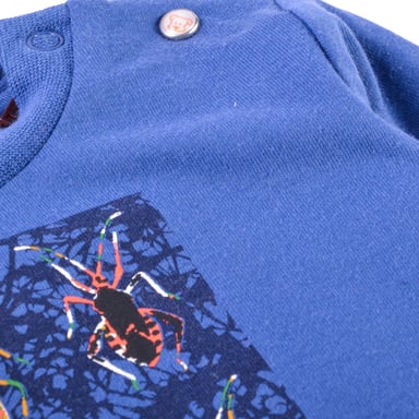 POLERA MANGA LARGA BEBÉ NIÑO AZUL PILLIN - 3