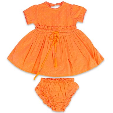 VESTIDO ALGODON NIÑA PILLIN NARANJO PVY810-23NAR BEBE NARANJA - 1