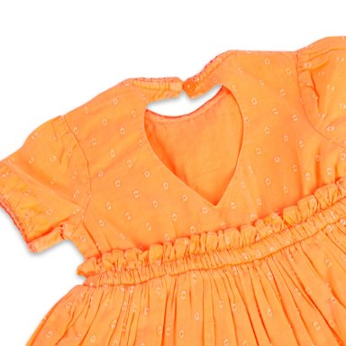 VESTIDO ALGODON NIÑA PILLIN NARANJO PVY810-23NAR BEBE NARANJA - 4
