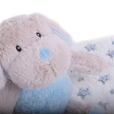 SET PILLÍN PELUCHE MANTA PERRO BEBÉ NIÑO CELESTE PRW158CEL - 2