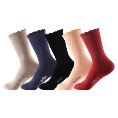6 PARES DE CALCETINES CON FIBRA DE BAMBÚ PARA MUJER - 1