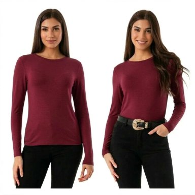 PACK 4 POLERAS CUELLO REDONDO PARA MUJER - PRIMERA CAPA CON FIBRA DE BAMBU - 2